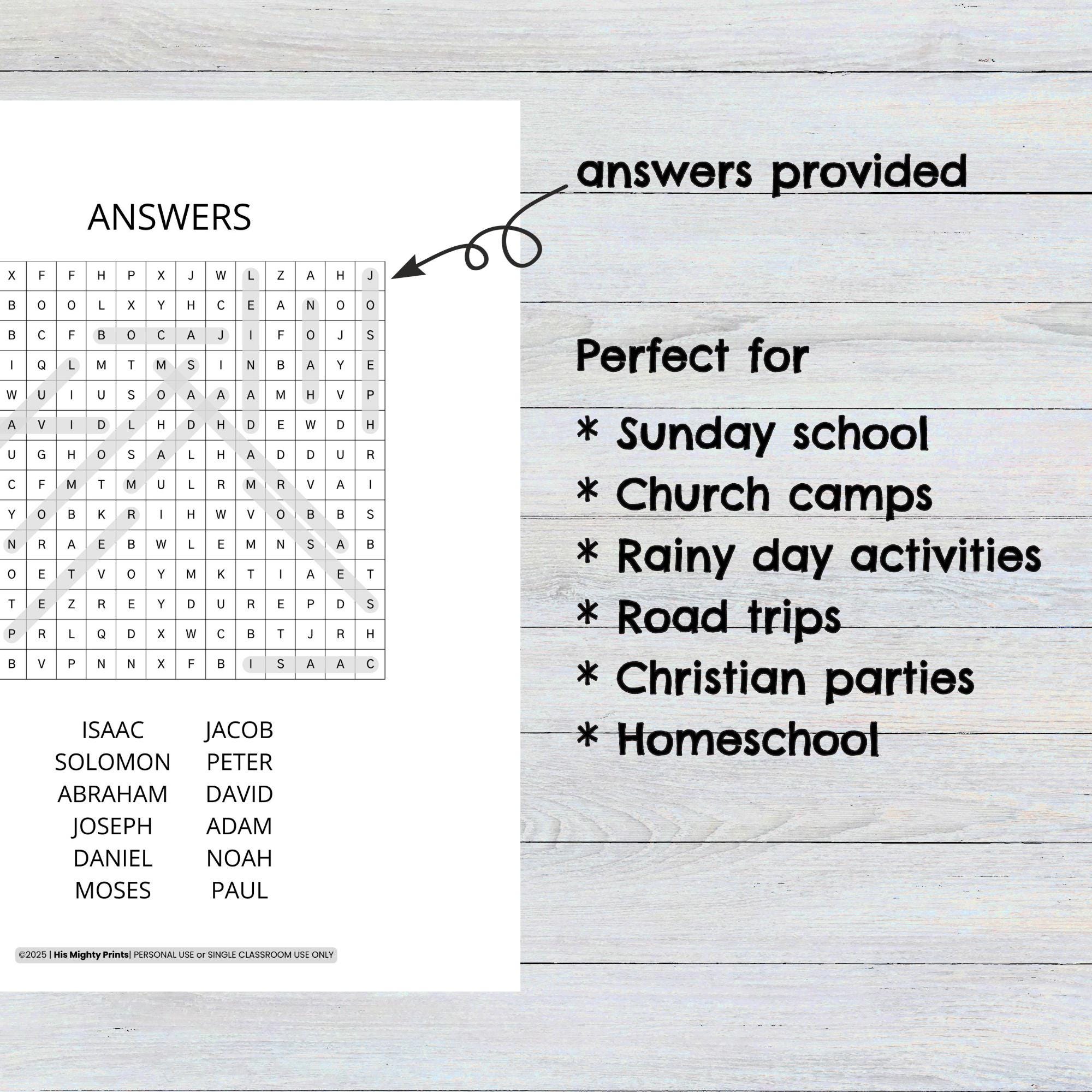 Jesus Raises Lazarus, Bible Word Search Puzzle digital download Jesus Raises Lazarus, Bible Word Search Puzzle - Image 2
